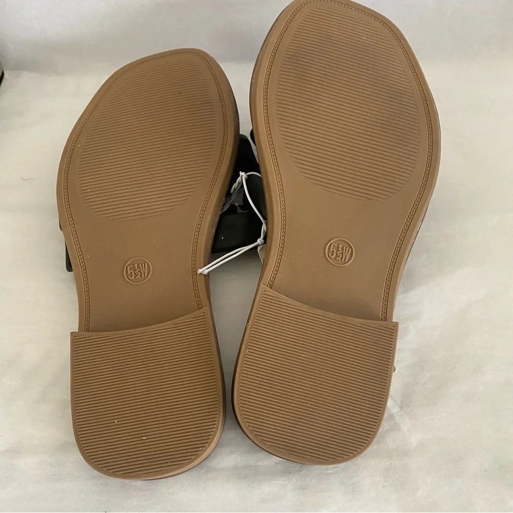 Women's Rory Padded Slide Sandals - A New Day Black Size 5.5 W - Picture 3 of 4